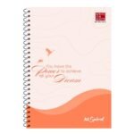 Write On White A4 SPIRAL LONGBOOK ORANGE COLOUR SPIRAL DESIGN