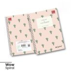 A4 Spiral Notebook 500 Pages Premium Single Ruled Cactus Design Hybrid Lamination SBS Cover Long Lasting Spiral Binding - Image 6