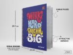 A4 SPIRAL LONGBOOK 300 Pages (WORK HARD DREAM BIG)