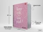 A4 SPIRAL LONGBOOK 200 Pages (KEEP CALM AND LOVE PINK) - Image 2