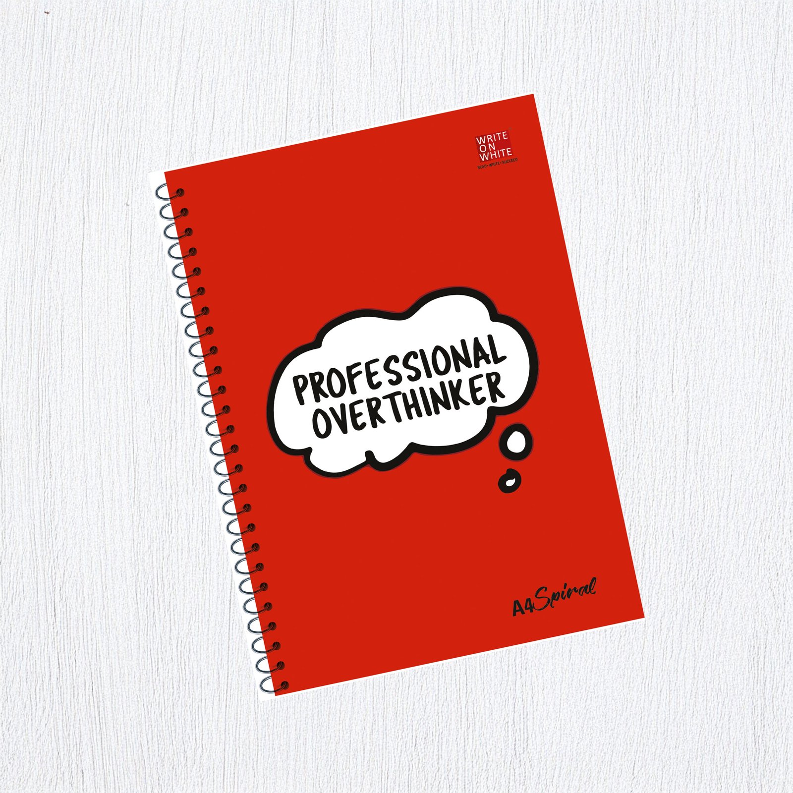 professional thinker A4 SPIRAL LONGBOOK 300 Pages (OVERTHINKER) - Image 1