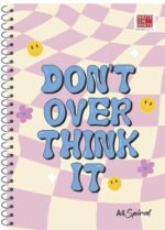 Don't Over Think It A4 Size 5 Subject Spiral Longbook | 400 Pages| Ruled | Soft Cover | Size: 29.7x21cm, For Smooth & Organized Note-taking.