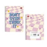 Don't Over Think It A4 Size 5 Subject Spiral Longbook | 400 Pages| Ruled | Soft Cover | Size: 29.7x21cm, For Smooth & Organized Note-taking. - Image 3
