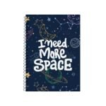 A5 Wiro Bound Diary – Premium Spiral Notebook with I Need More Space Theme Cover | 100 Pages