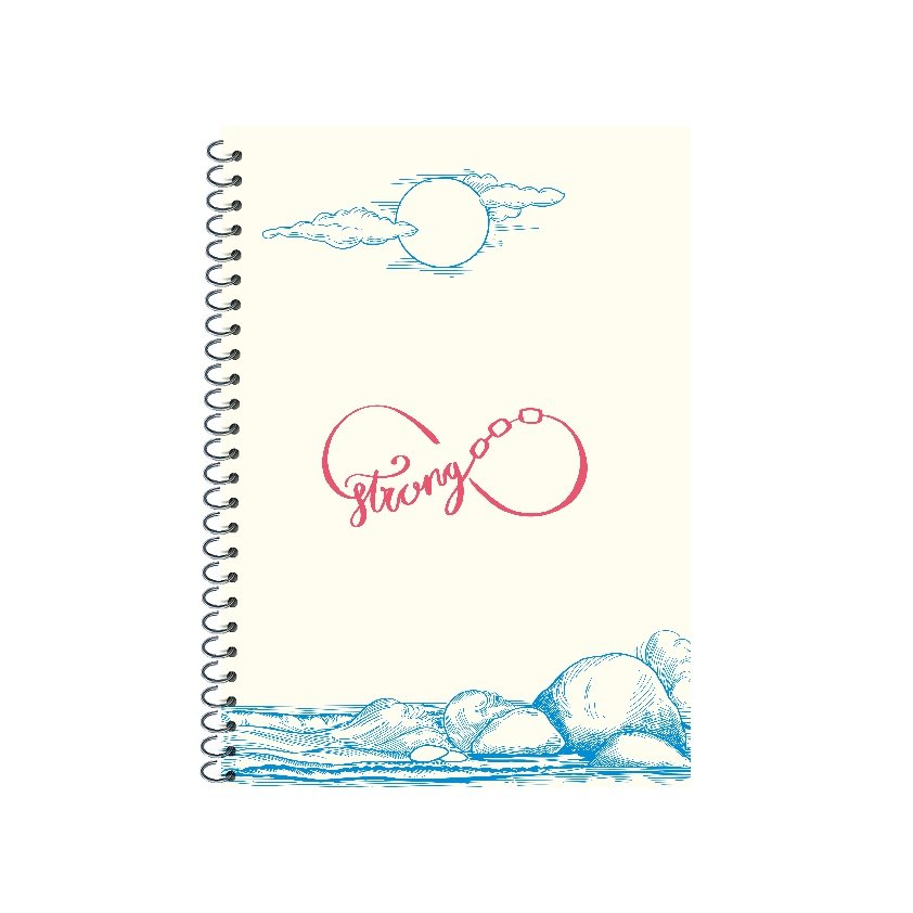 strong-front (2) A5 Wiro Bound Diary – Premium Spiral Notebook with Strong Theme Cover | 100 Pages - Image 1